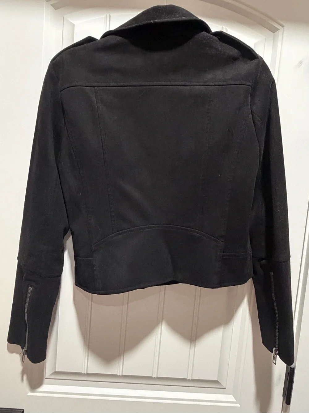 BB Dakota Not Your Baby Faux Suede Moto Jacket - Black - S